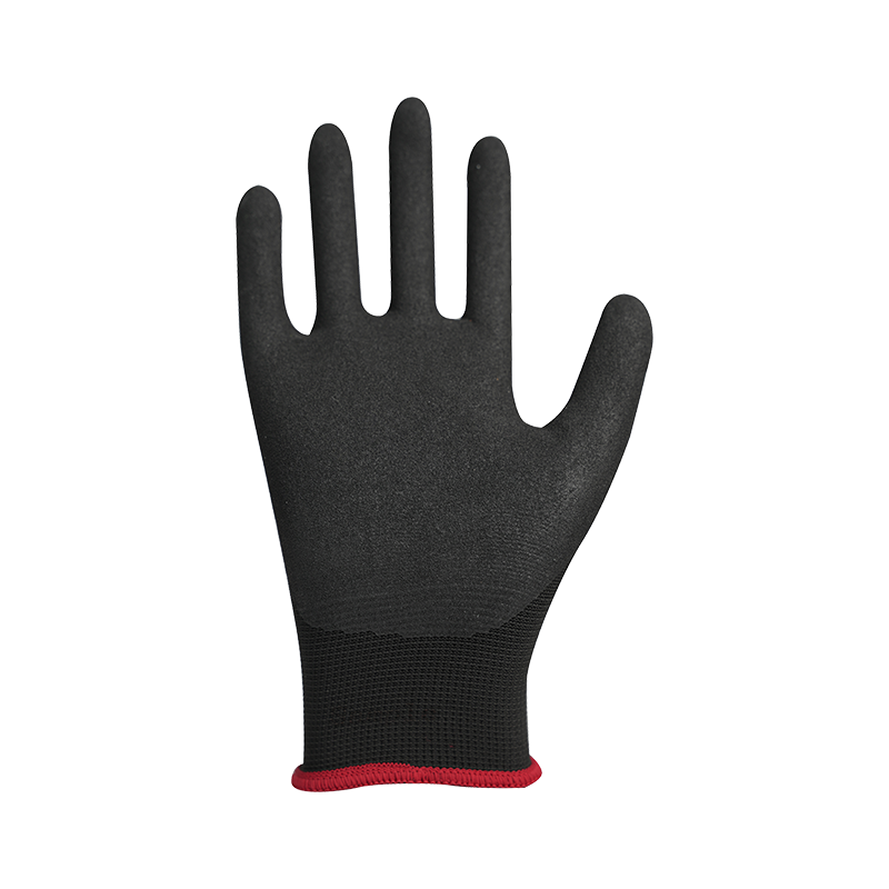 13G polyester liner with sandy nitrile coating