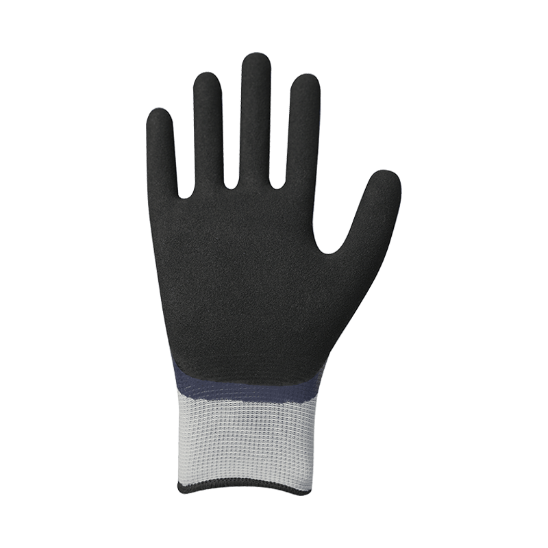 13G polyester liner with sandy nitrile double coating