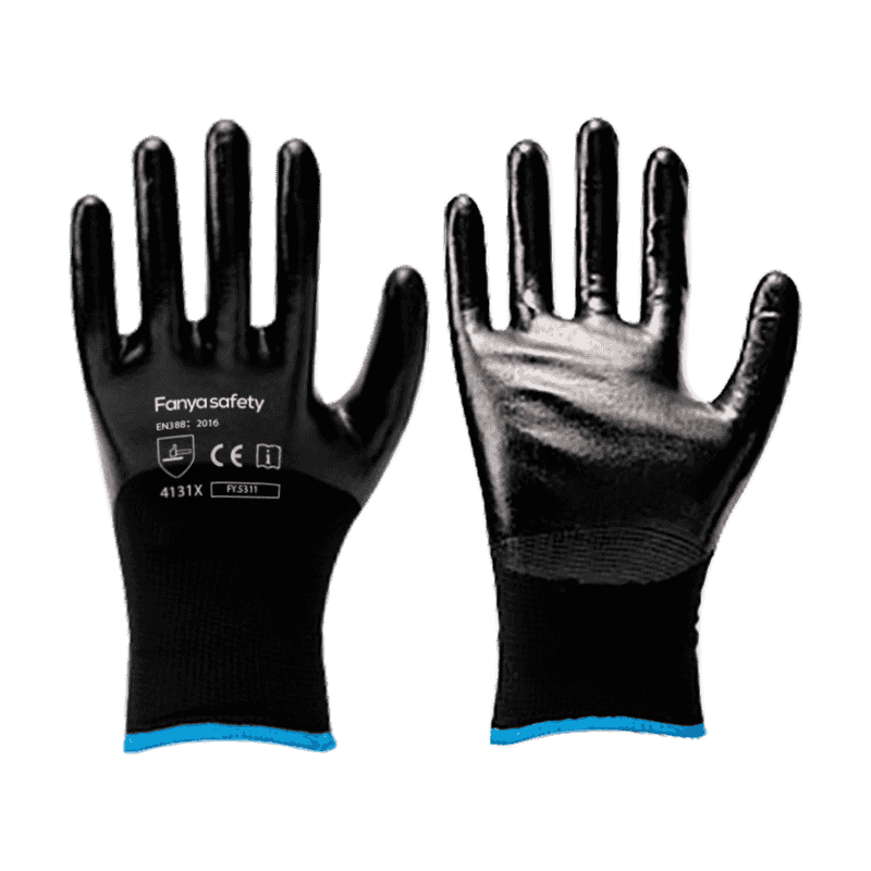 13G polyester shell+10 Acrylic brushed with 3/4 nitrile coating