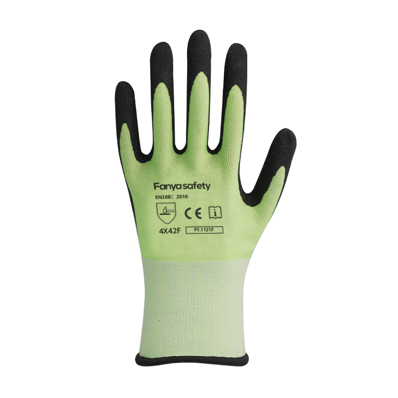 15G HPPE/glass fiber liner with foam nitrile coating