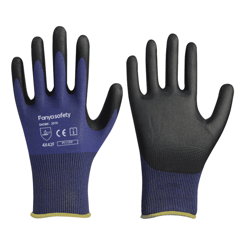 18G HPPE/steel fiber liner with foam nitrile coating