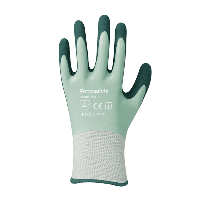 13G polyester liner with sandy nitrile double coating