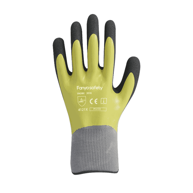 13G polyester liner with sandy nitrile double coating