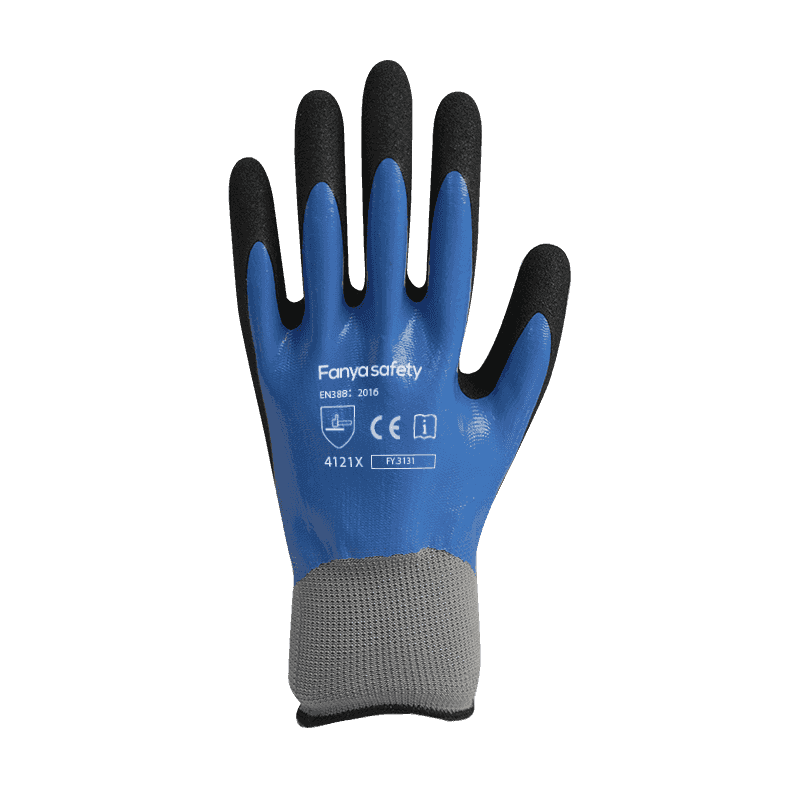 13G polyester liner with sandy nitrile double coating