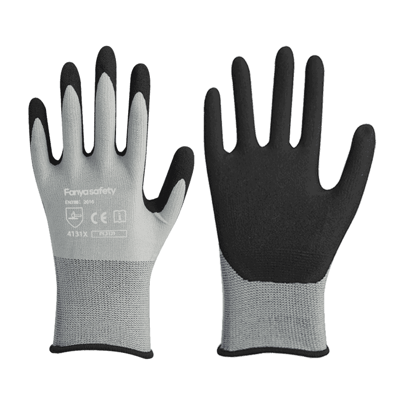 15G nylon/spandex liner with sandy nitrile coating