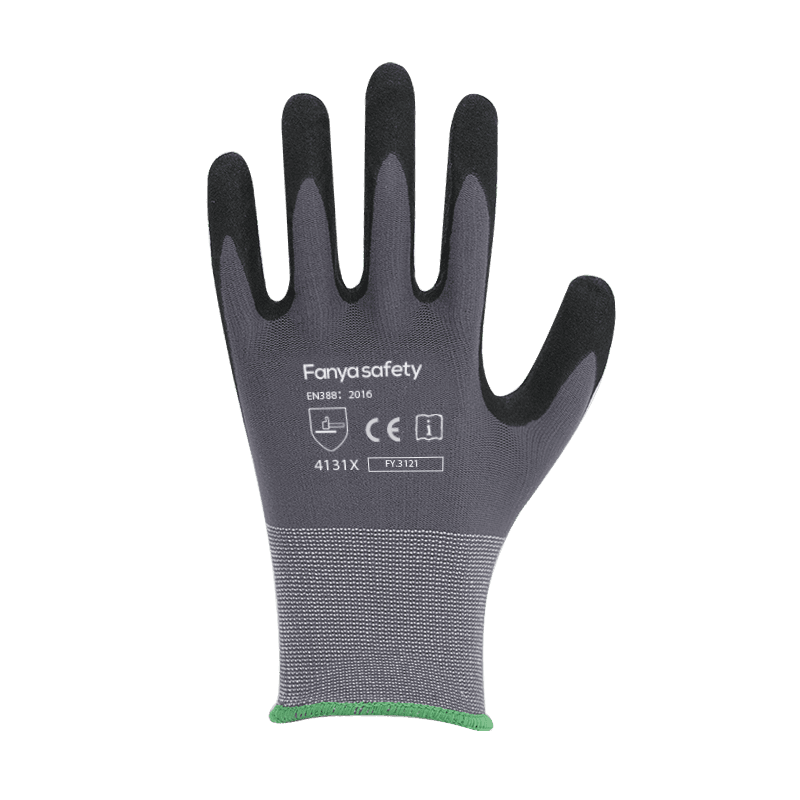 15G nylon/spandex liner with sandy nitrile coating