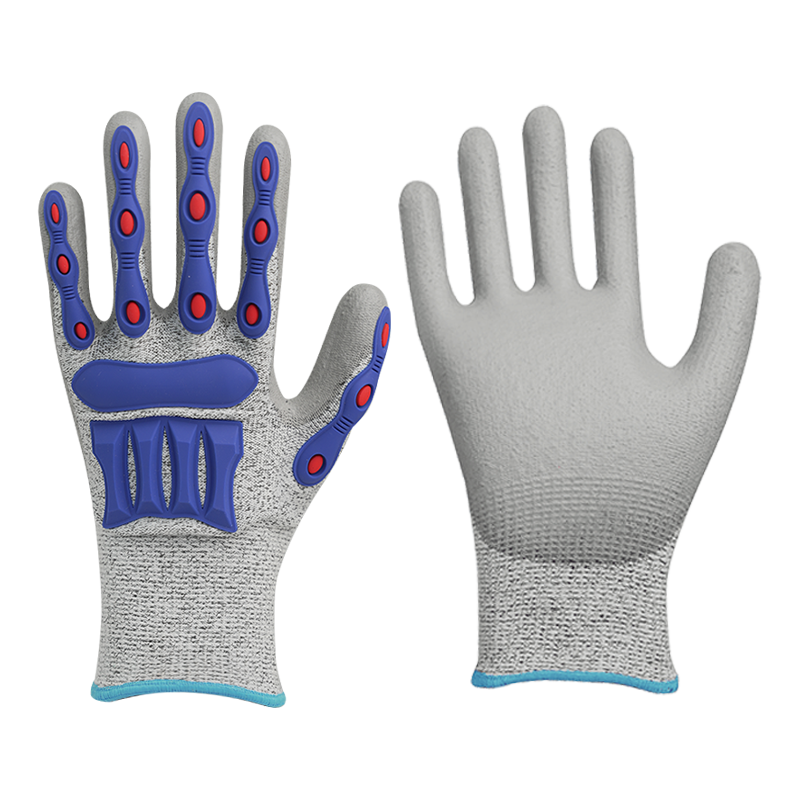 13G HPPE/glass fiber liner with pu coating，sewing PVC on back