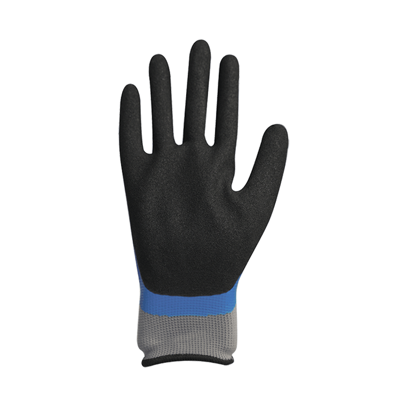 13G polyester liner with sandy nitrile double coating